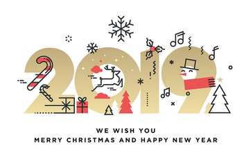 Merry Christmas and Happy New Year 2019