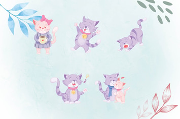 Whimsical Animal Illustrations CAT