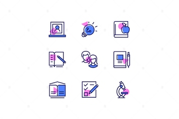 Education - Modern Line Design Style Icons Set