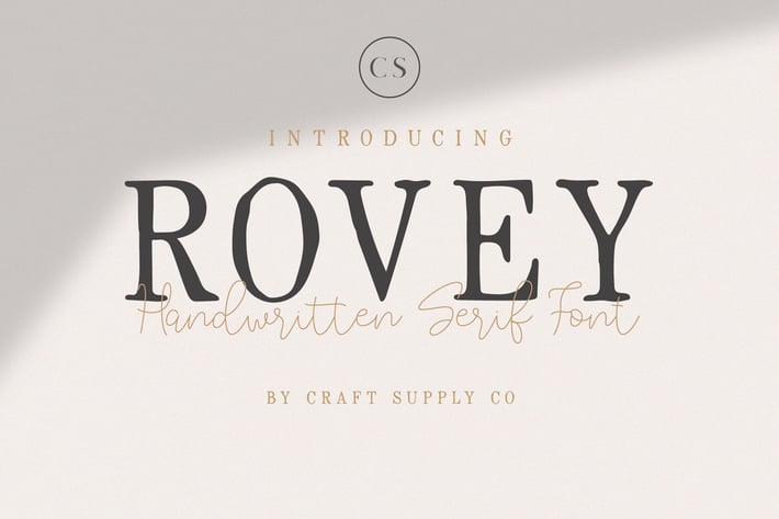 Rovey - Handwritten Serif Font