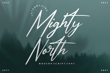 Might North | Modern Script Font