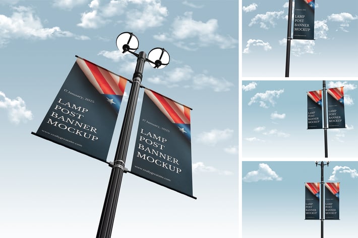Lamp Post Banner Mock-Up