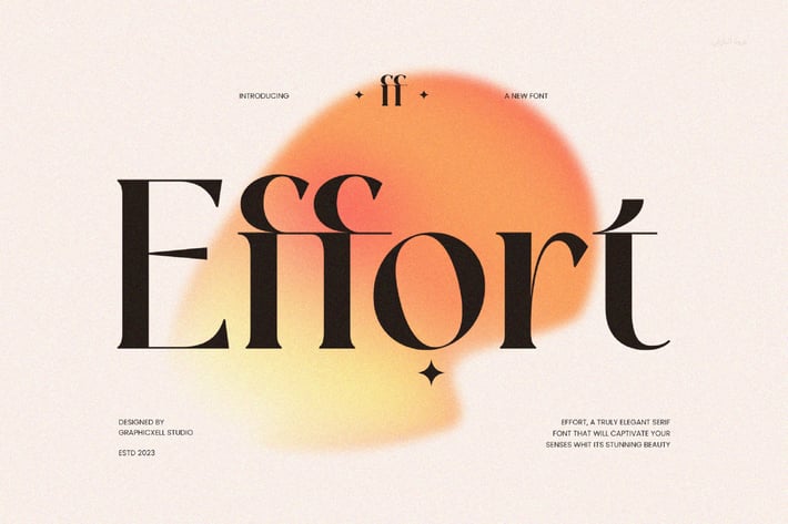 Effort Elegant Serif Font Typeface