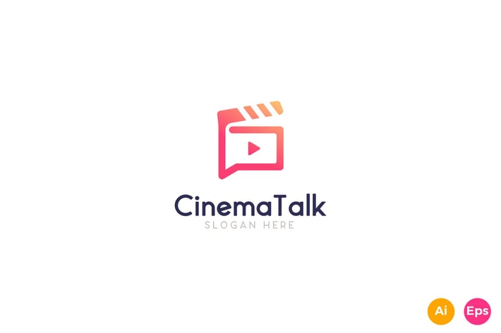 Cinema Talk Show Logo Template