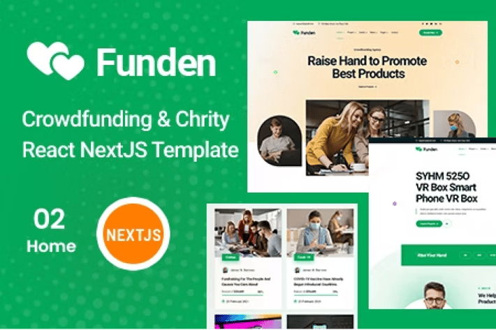  Mundeen - Crowdfunding & Charity React Template 