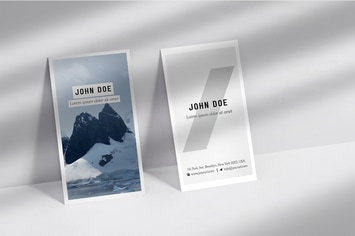 Vertical Business Card Mock Up