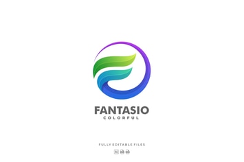Abstract Letter Colorful Logo