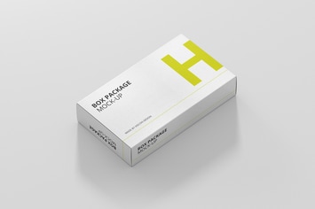 Package Box Mock-Up - Wide / Flat Rectangle