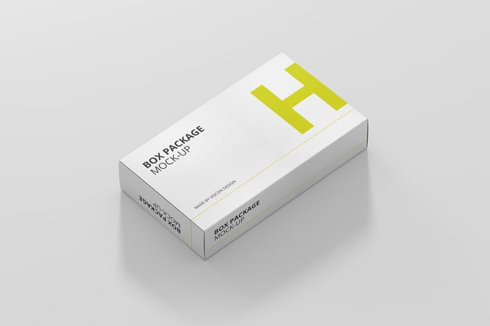 Package Box Mock-Up - Wide / Flat Rectangle