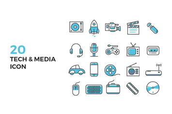 Tech and Media Icons