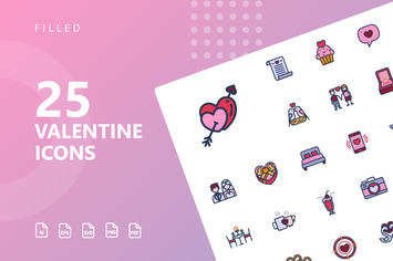 Valentine Filled Icons