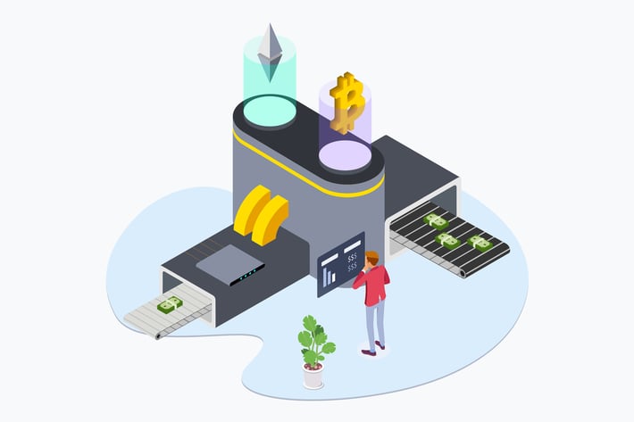 Business Cryptocurrency Isometric