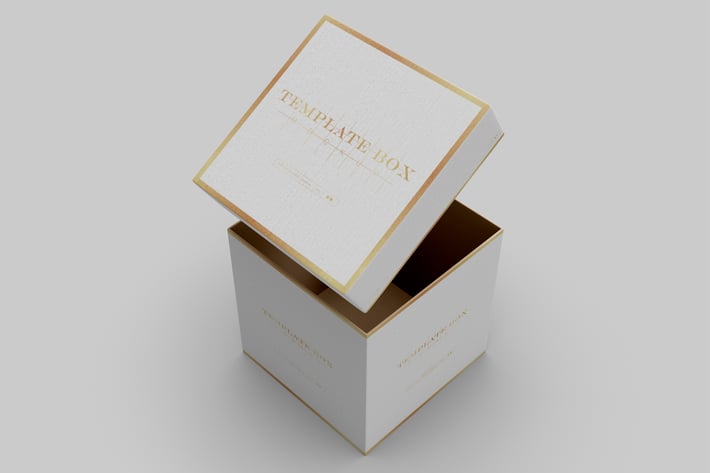 Square Box Packaging Mockup
