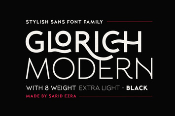 Glorich - Stylish Sans (8 FONTS)
