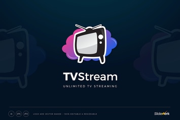 Cloud TV Streaming Logo Template