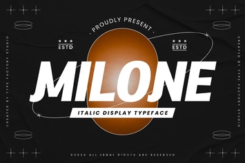 Milone - Italic Display Font