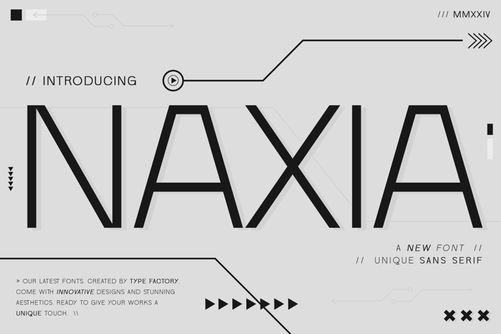 Naxia - Unique Sans Serif Font