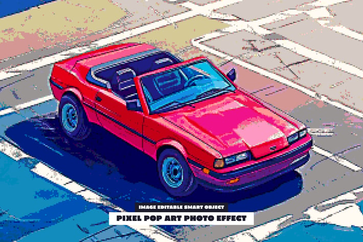 Pixel Pop Art Photo Effect