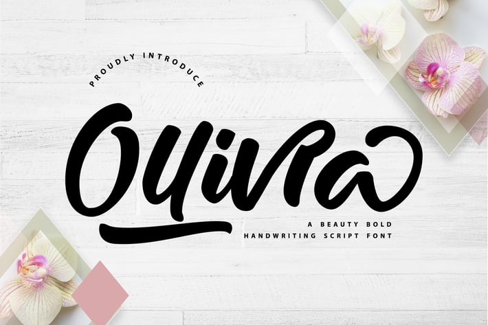 Ollivia | Bold Handwriting Script Font