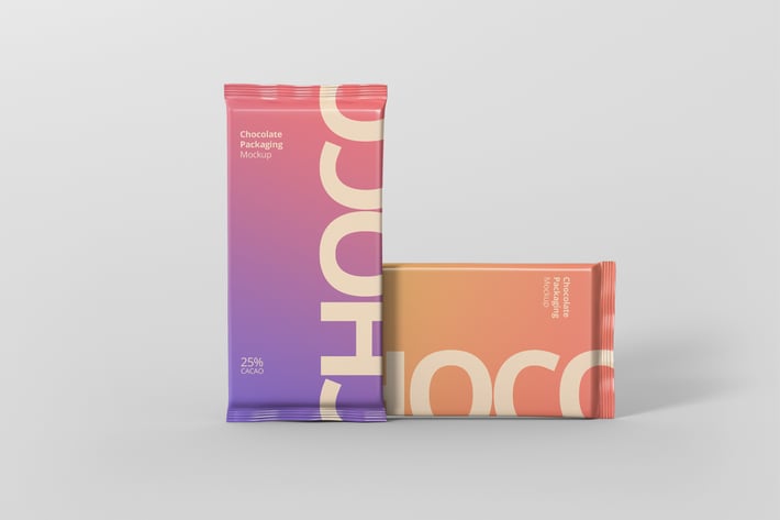 Foil Chocolate Packaging Mockup