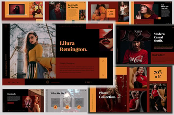 Bungundy Fashion - Powerpoint Dark