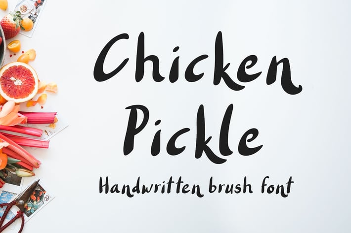 Chicken Pickle - Brush Font