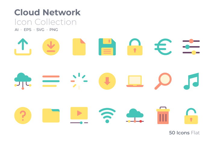 Cloud Network Color Icon