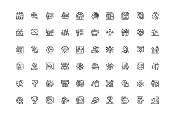 Business People Unique Web Line Icons Pack