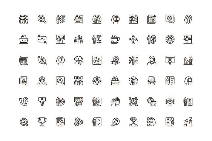 Business People Unique Web Line Icons Pack