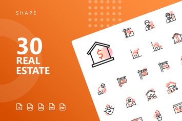 Real Estate Shape Icons