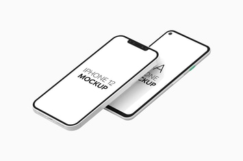 4A Phone & iPhone 12 Mockup