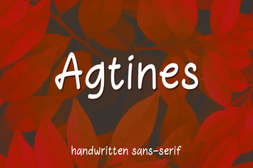 Agtines - Sans serif font
