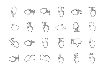 39 Touch Gesture Icons