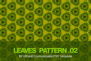 8K UltraHD Seamless Leaves Pattern Background