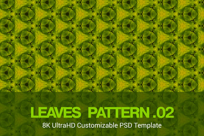 8K UltraHD Seamless Leaves Pattern Background