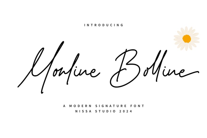 Monline Bolline - Signature Font