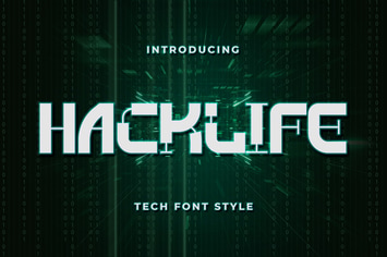 Hacklife – Tech Font Style