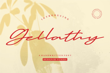 Gellathy | Handwritten Font