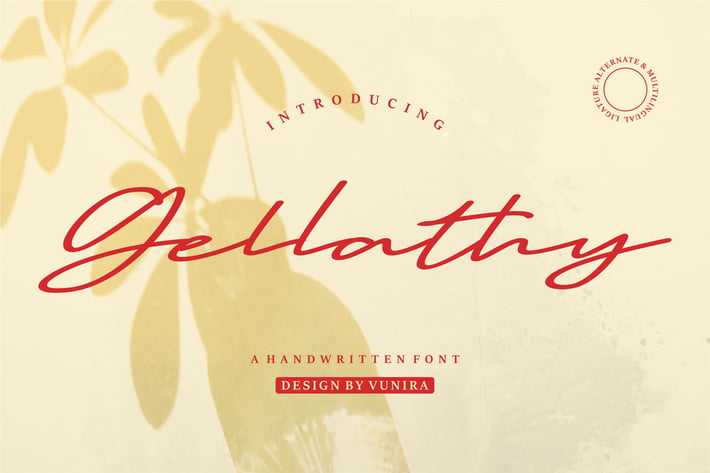 Gellathy | Handwritten Font