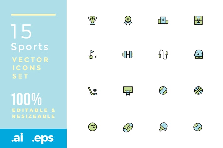 15 Sport vector icons