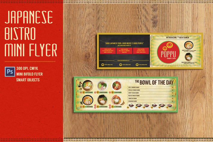 Japanese Restaurant Mini Flyer
