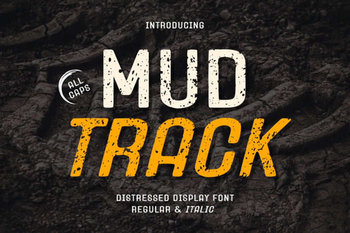 Mud Track - Distressed Display Font