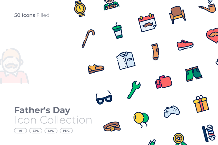 Father's Day Filled Icon