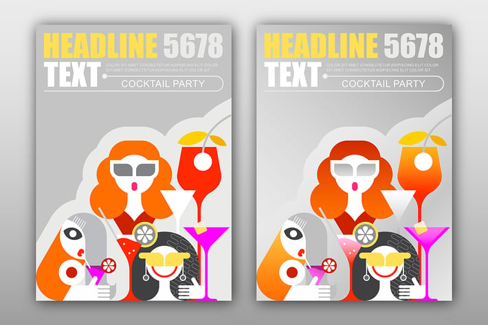 Two options of Cocktail Party Poster