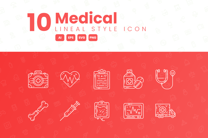 10 Medical Detailed Icon Collection