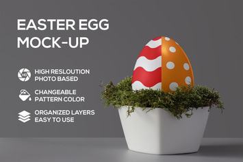 Easter egg mockup