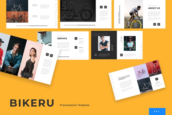 Bikeru - Cycling Keynote Presentation Template