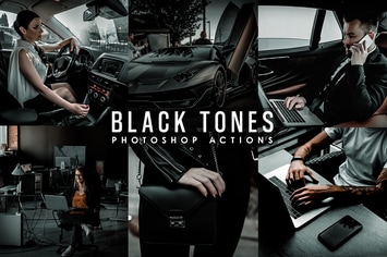Black Tones Photoshop Actions 