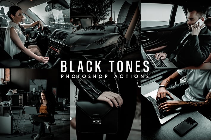 Black Tones Photoshop Actions 