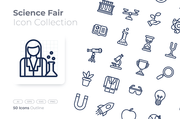 Science Fair Outline Icon